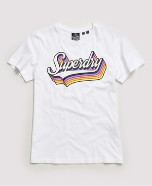 Superdry Neon Classic Shadow Női Pólók Fehér | KLSDP2985